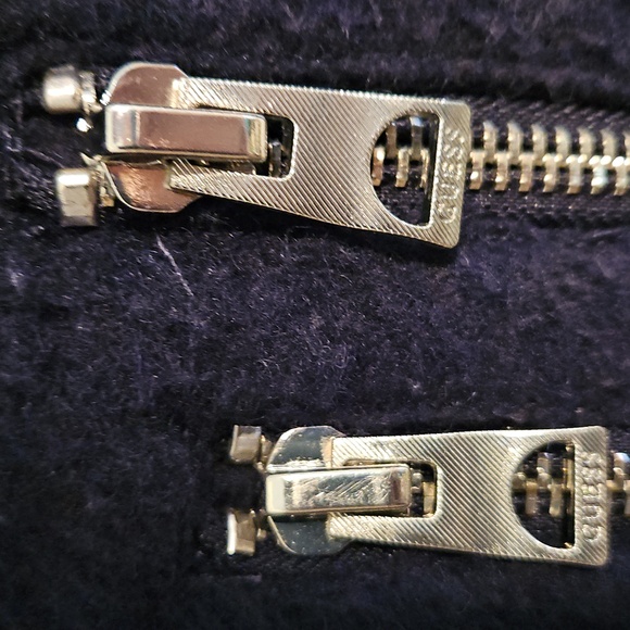 GUESS Los Angeles Vintage Brushed Wool Blend Navy Blue Warm Coat sz S - Picture 9 of 10